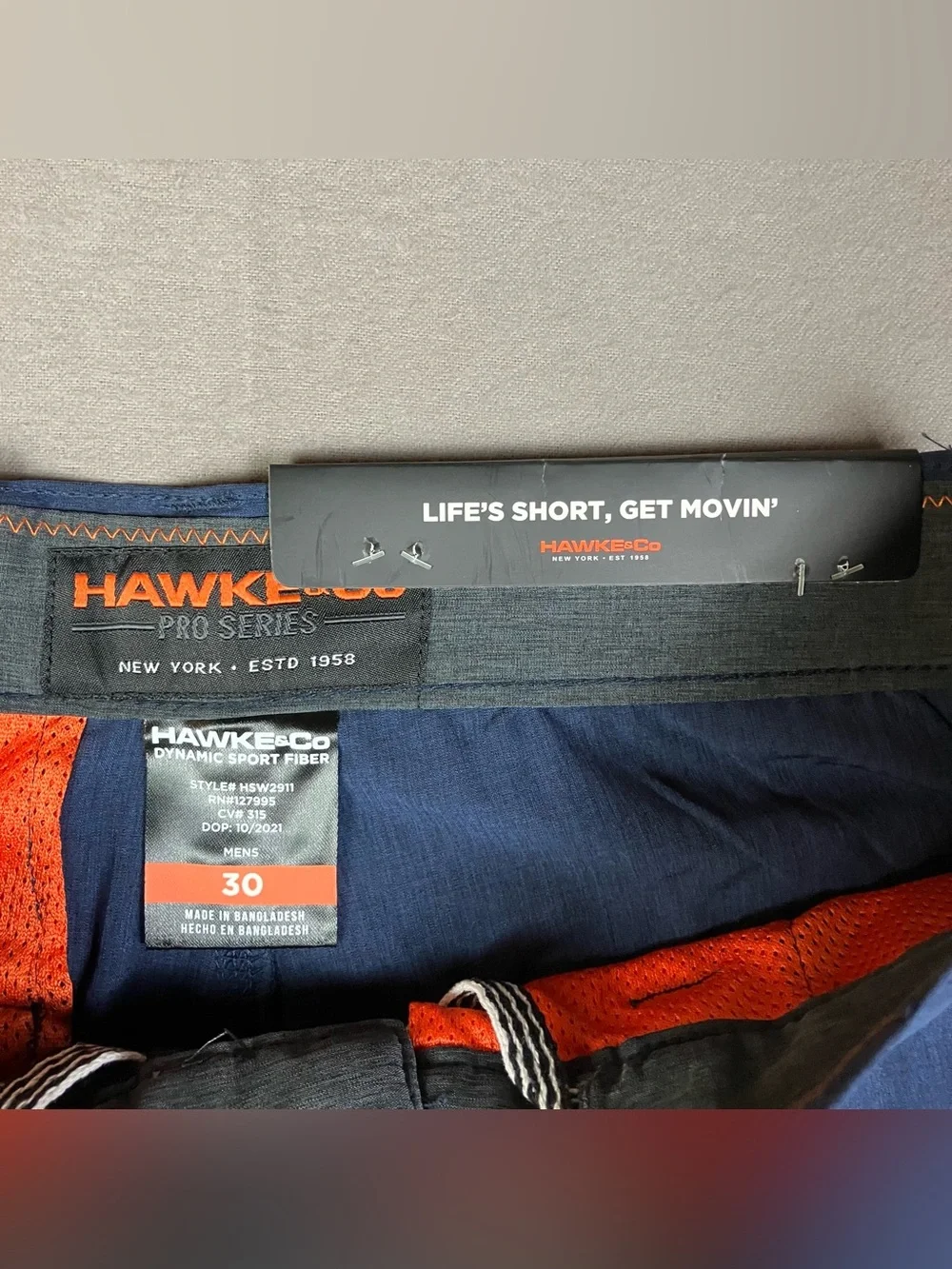 Hawke & Co. Men’s Size 30 Stretch Hybrid Performance Shorts Navy Blue NWT!